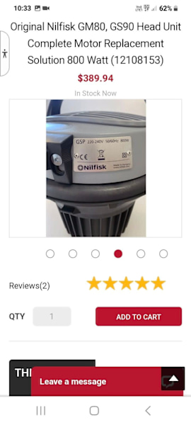 NILFISK  MOTOR63013783280642111