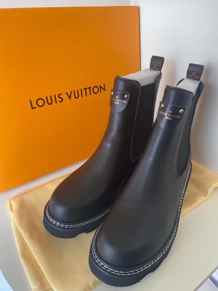 Lv beaubourg leather ankle boots Louis Vuitton Black size 36 EU in