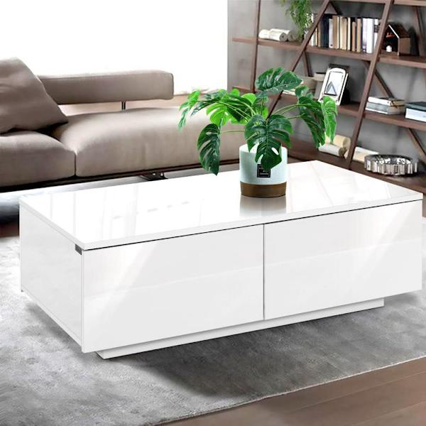 Coffee Table 4 Drawers White Trevi62863406636547114