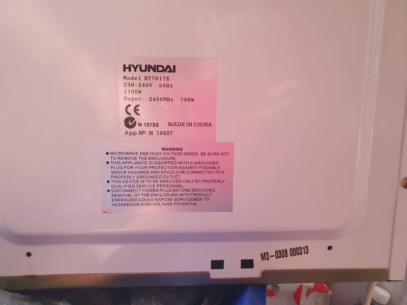 Hyundai microwave 63470143747585112