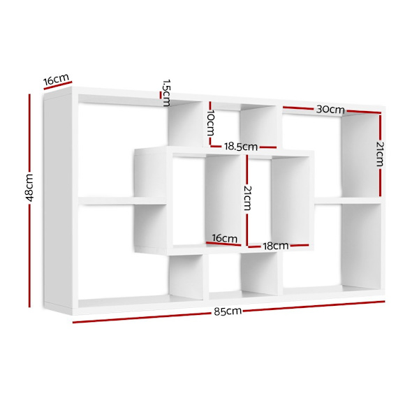 Floating Wall Shelves Bookshelf White62863378188418112