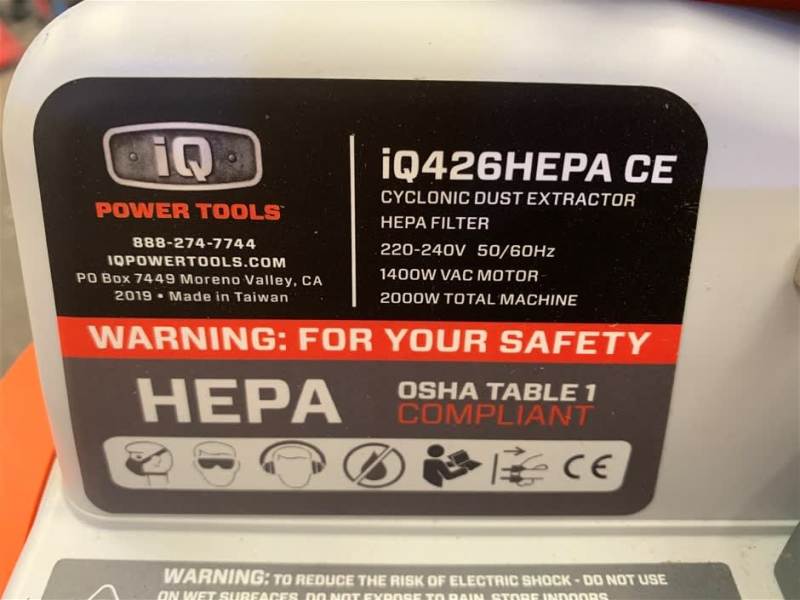 HEPA iQ426 Cyclonic Dust Extractor SAVE $$$ & your HEALTH63443233768961112
