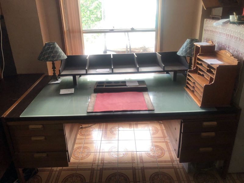 wood work desk with return62863840028545116