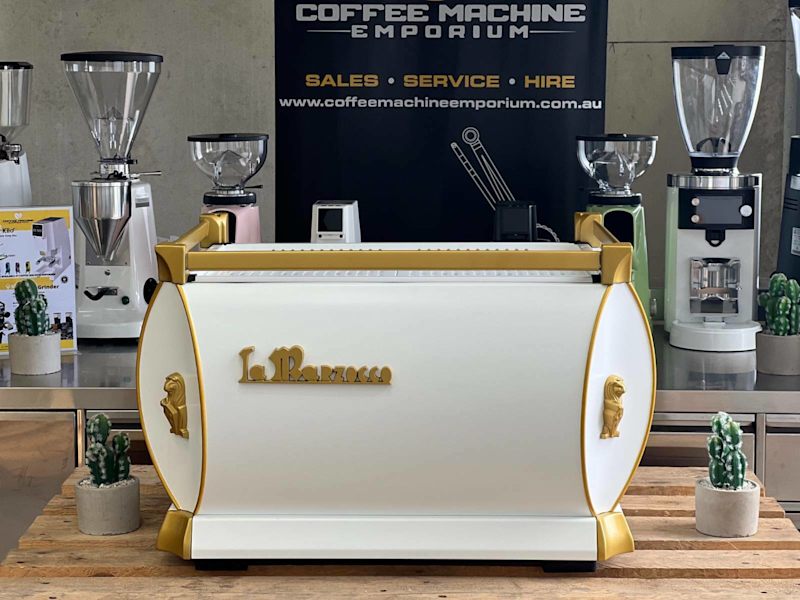 La Marzocco GB5 2 Group Coffee Machine - White & Gold63017323529347112