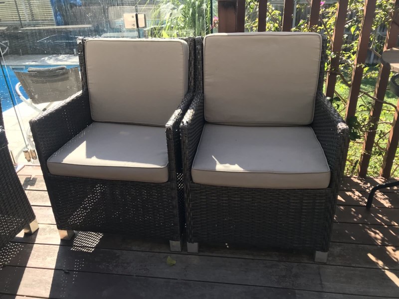 used garden table and chairs