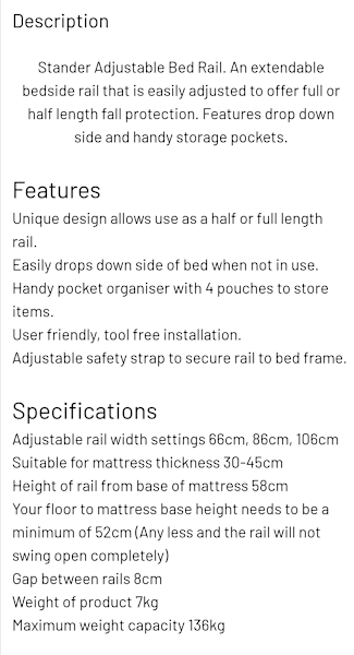 EZ adjustable folding bed rails.62863370561537113