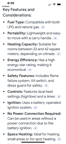 Rinnai Cosyglow 650 LPG63470141241474110