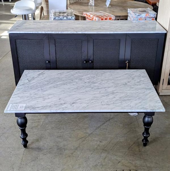 NEW 2PCS LIVING ROOM BUFFET WITH MARBLE TOP+ COFFEE TABLE-$229962863412194947111