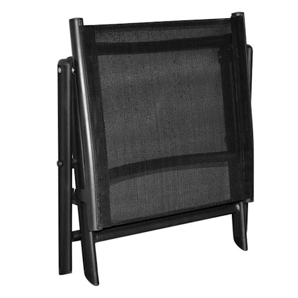 Folding Footstool Black Aluminium and Textilene62863380565377113