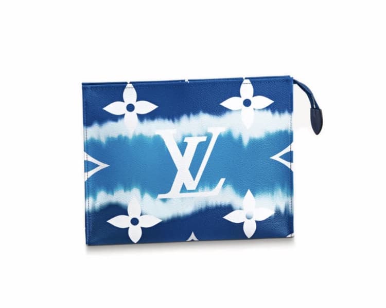 Pre-owned Louis Vuitton Cosmetic Pouch Lv Escale Bleu