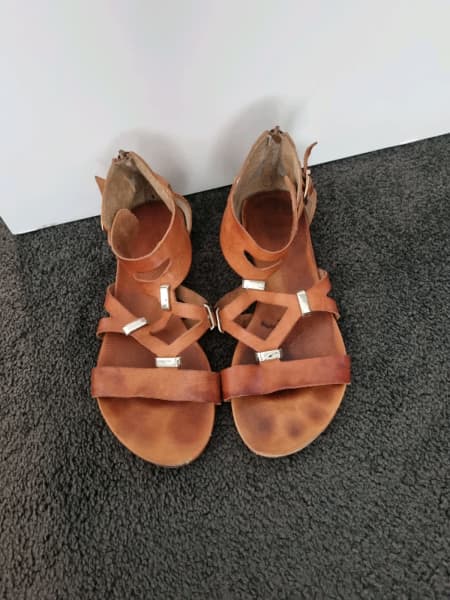 Midas tan leather sandals Women s Shoes Gumtree Australia