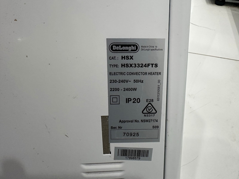 Delonghi convection Heater63019533738753111