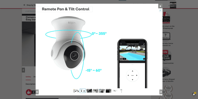 kogan smarterhome outdoor pan and tilt smart camera