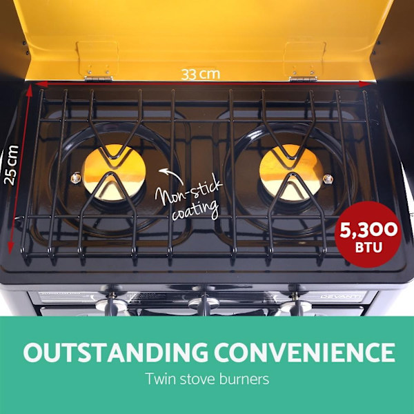 Portable Oven 3-Burner, Black/Yellow63016060694529114
