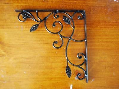 New A pair of Iron Scroll Leaf Shelf /Corner /Wall Bracket63439220035970110