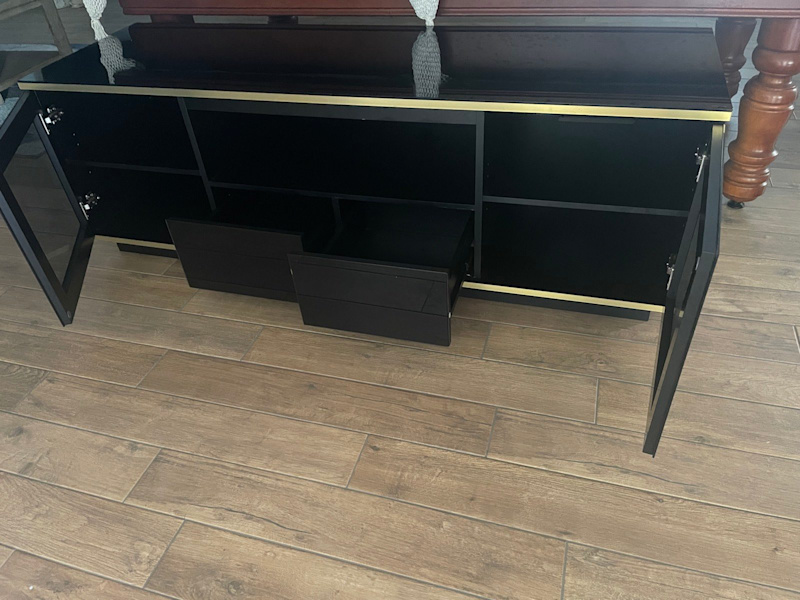 Black glass top tv cabinet 62863411142018112