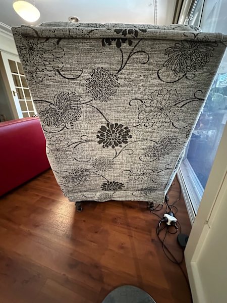 Electric recliner / lift chair - Grey/Black Floral Fabric - $400 ono62863369866370114
