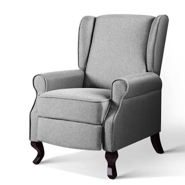 Recliner Armchair Grey Fabric Domini62863373694723112