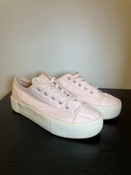 divided h&m pink platform sneaker shoes size 9.5