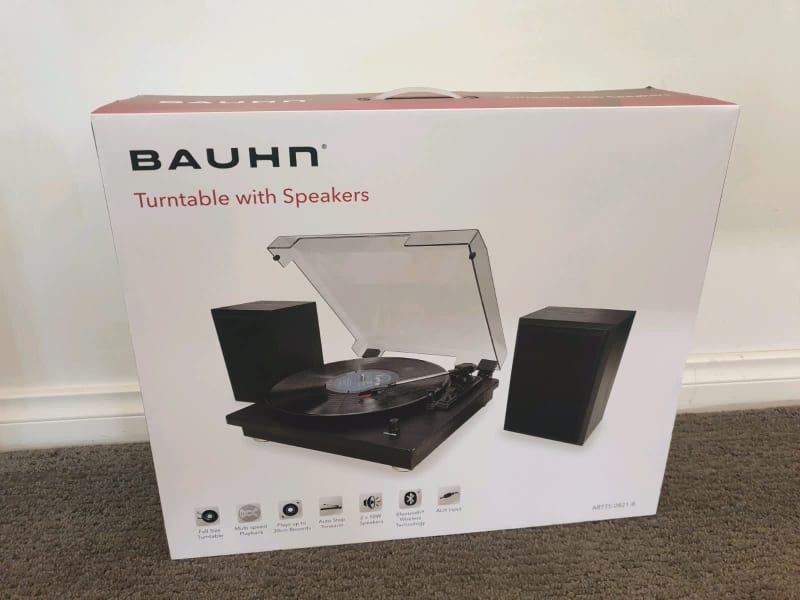 bauhn turntable with speakers