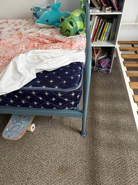 King single bed metal frame - blue 62866849419137111