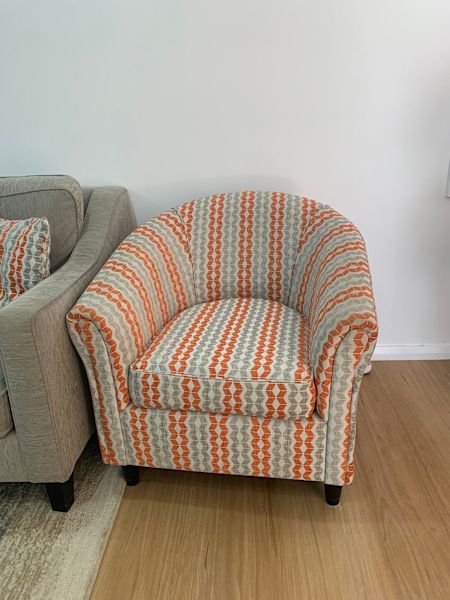 Two Grey Sofas with 2 Contrast Chairs included and matching pillows62863413155203112