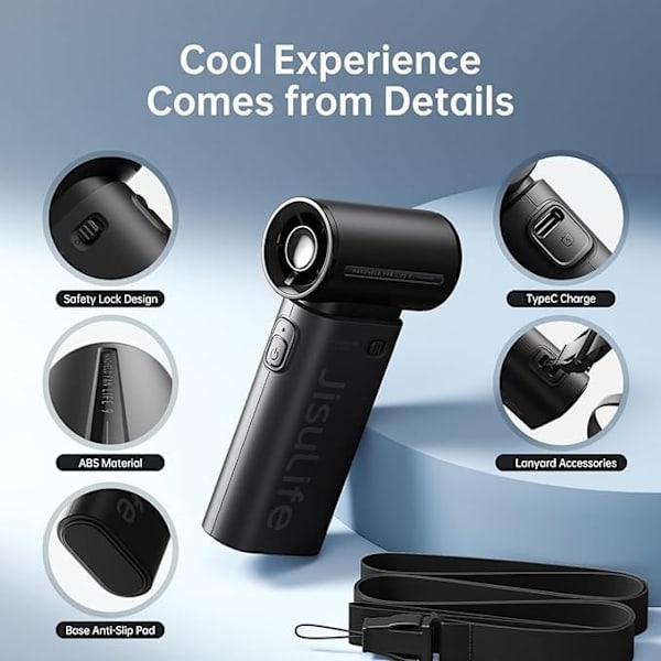 JISULIFE Portable Handheld Fan Life9 5000mAh Rechargeable(LatestModel)63019080989827112