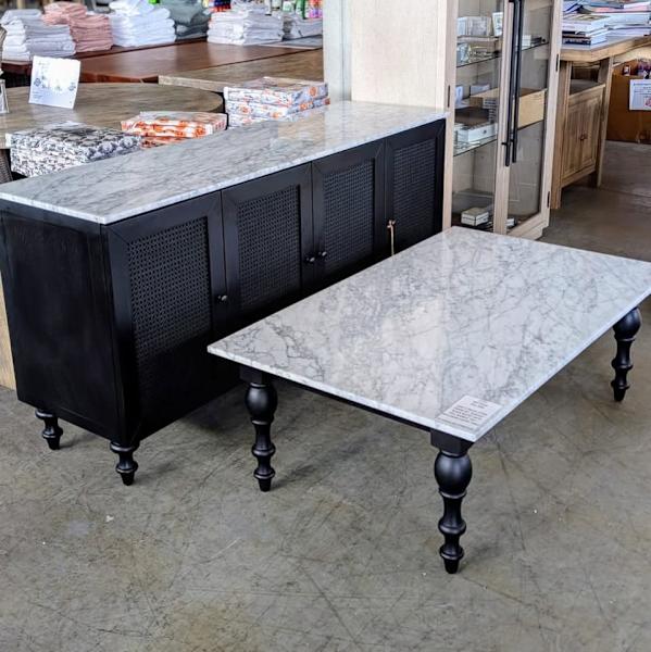 NEW 2PCS LIVING ROOM BUFFET WITH MARBLE TOP+ COFFEE TABLE-$2299628634121949471119
