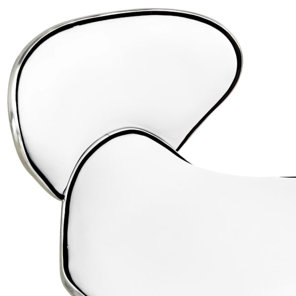 Salon Spa Stool White Faux Leather62864722740355112