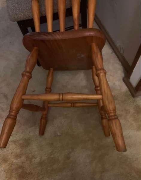 4 quality 1970’s solid Pine dining chairs - no screws or nails 62866849322115114