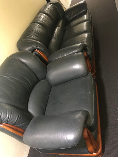 Leather lounge (antique blue)62863840761987111
