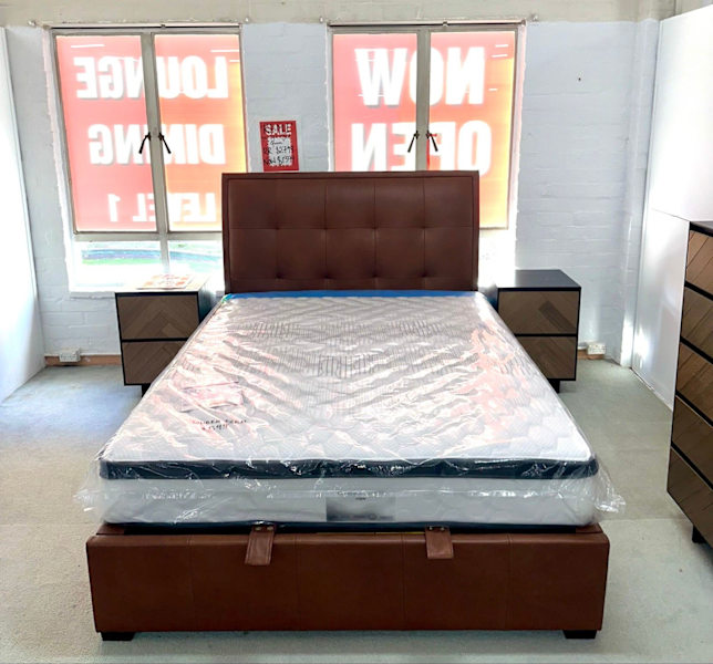 Remi Leather Queen Gaslift Bed628633754247711126