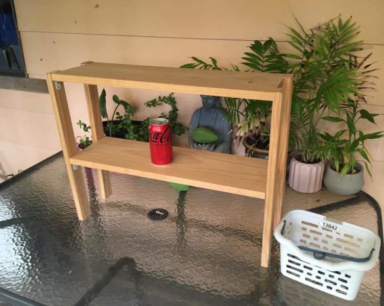 Bookshelf Plant /Shoe stand Bedside table Natural timber NEW condition62863378544513113