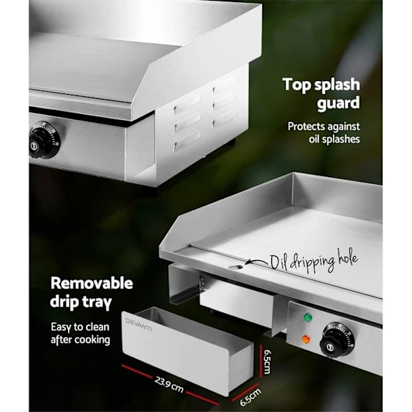 Griddle Hot Plate 3000W, Stainless Steel63014240816769113