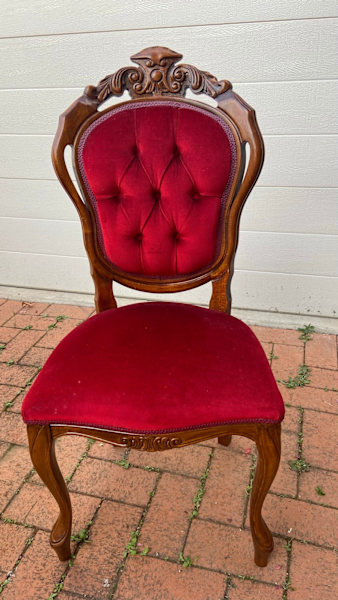 Italian red velvet 7 piece dinning suite62929669440131113