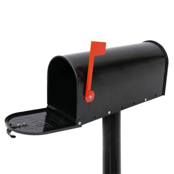 Free Standing Letterbox Mailbox Black US Style Vintage Mail Letter630090332335391120