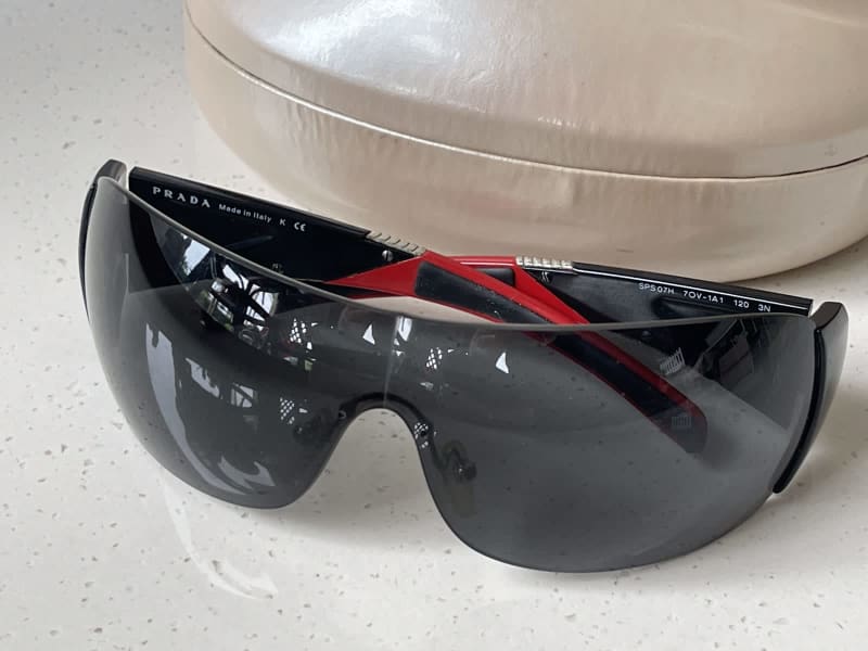 Retro PRADA Sunglasses Black frames with red trim* Made in Italy |  Accessories | Gumtree Australia Gold Coast City - Benowa | 1309986267