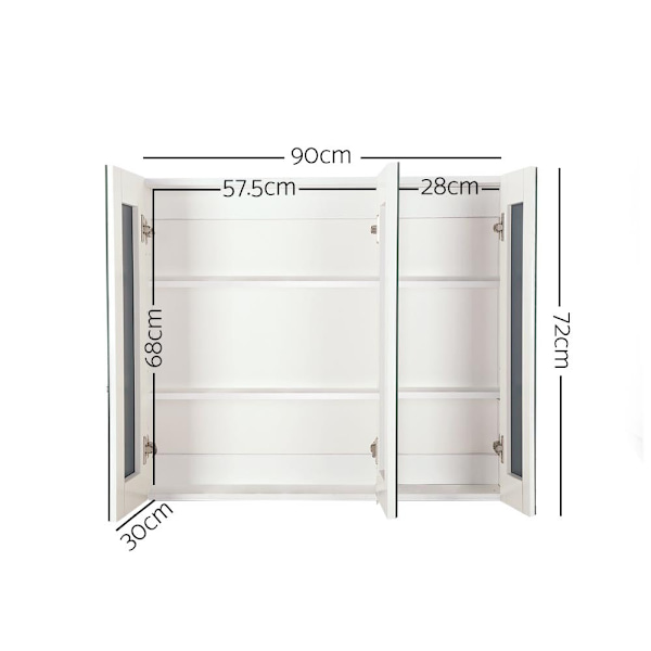 Bathroom Vanity Mirror with Storage Cabinet - White62863406909185113