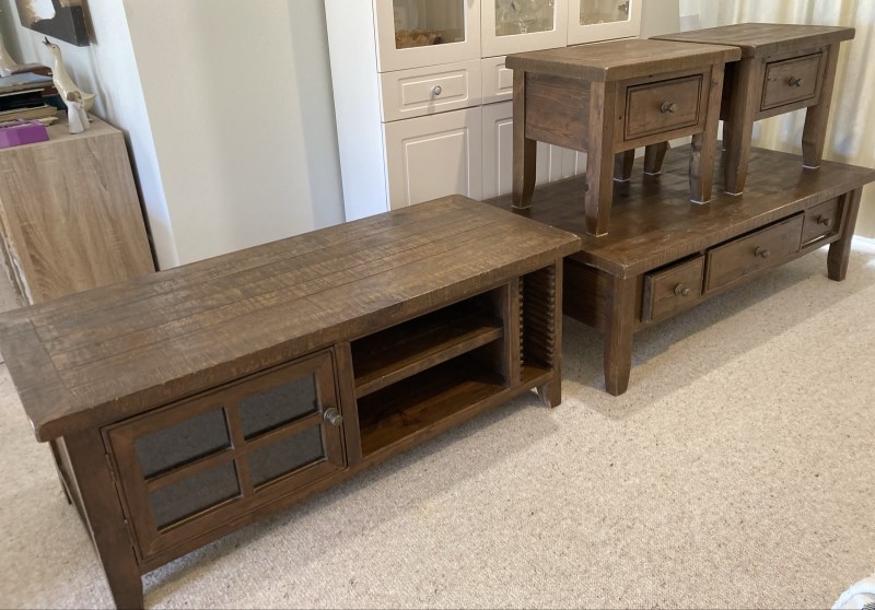 1825 Furniture large coffee table, TV Cabinet, two side tables 628658207178271124
