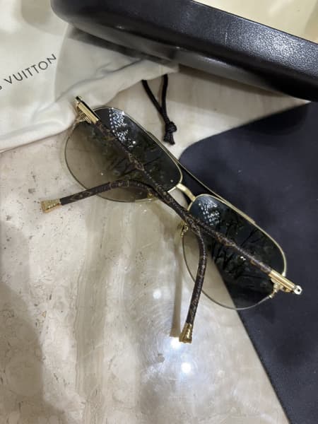 Louis Vuitton - Attitude Damier Noir Pilot Sunglasses