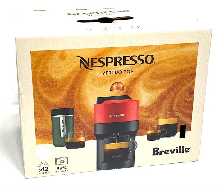 Breville Vertuo Pop Coconut White Pod Coffee Machine BNV120WHT630204440046111112