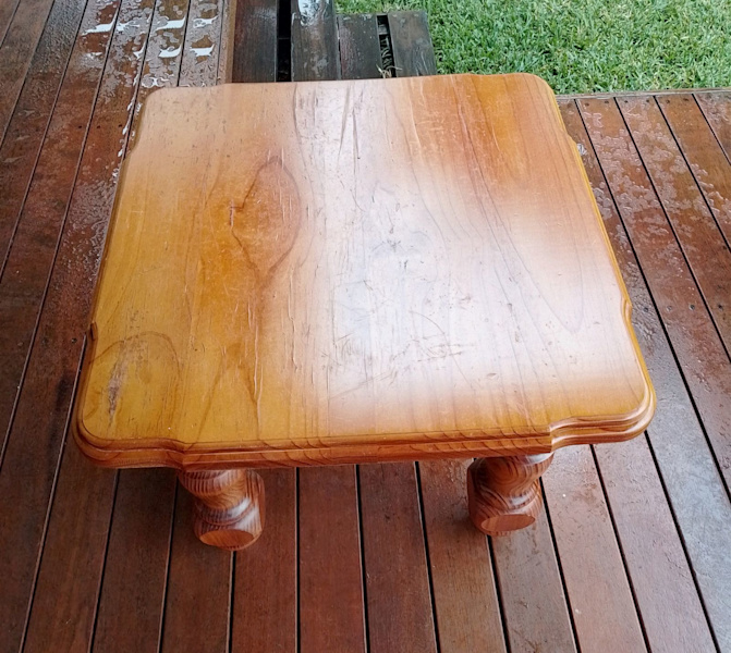 Small Natural Timber Square Coffee Table 62863408299778113
