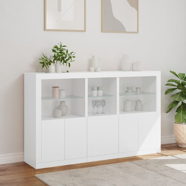 Sideboard with LED Lights White 162x37x100 cm62863374045185114