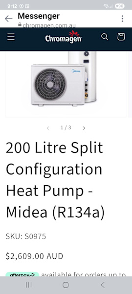 Midea Heat Pump Hot Water Heater 200 ltr63612125688065110