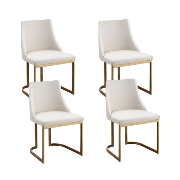 Dining Chairs Set of 4 Linen Fabric Frame Beige62863408897922111
