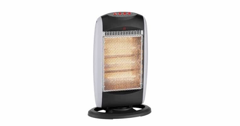 Fine Elements Halogen Heater 1200w with 3 Heat Setting and Wide Angle  Oscillation