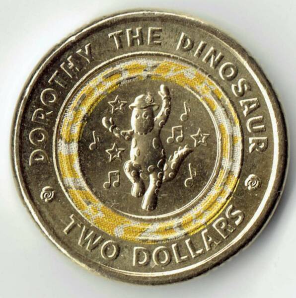 Two Dollars 2021 The Wiggles Dorothy The Dinosaur, Coin