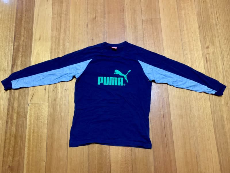 Puma Kids Long Sleeve T Shirt Size 12 / 150cm in Excellent