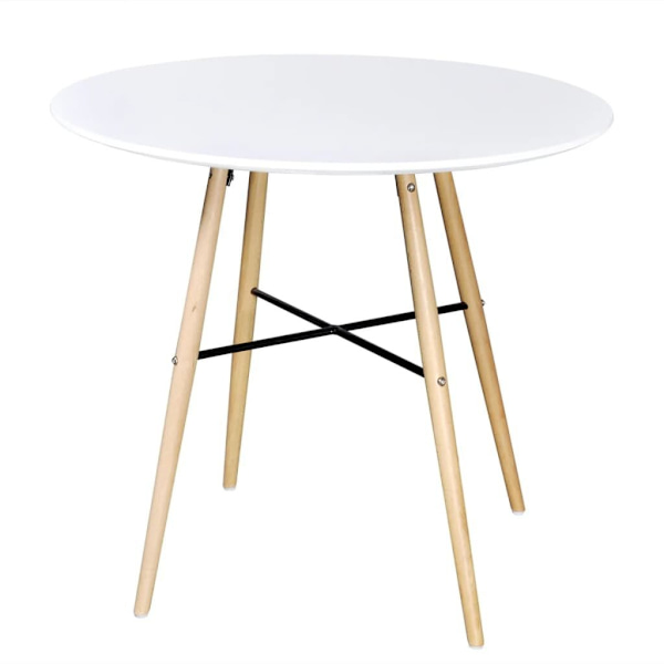 Dining Table MDF Round White..62864724579843117