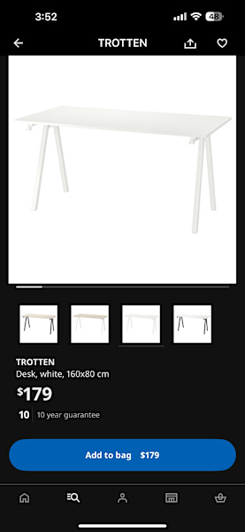 Desk Trotten Ikea62863384160898111